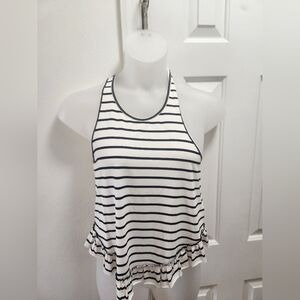 Kate Spade Striped Ruffle Top Size Smallĺ